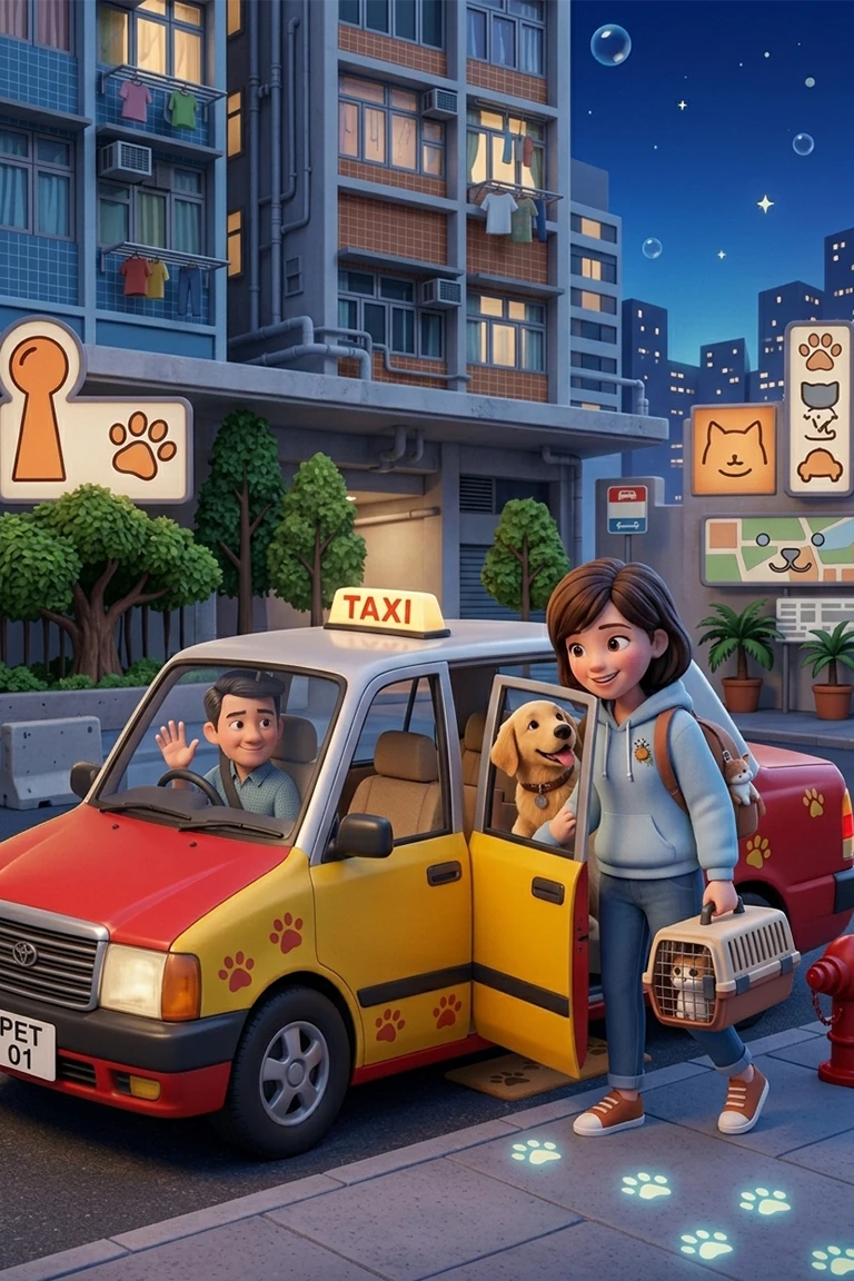 CALL TAXI pet-friendly taxi poster