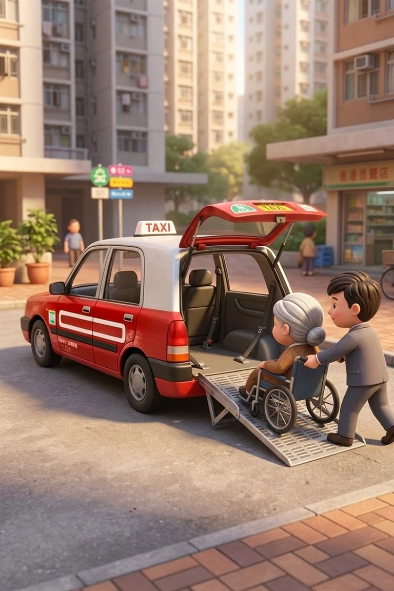 CALL TAXI wheelchair accessible taxi poster